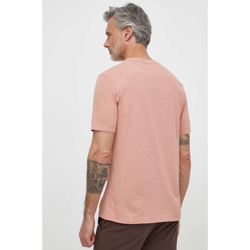 Bavlněné tričko Boss Orange růžová barva