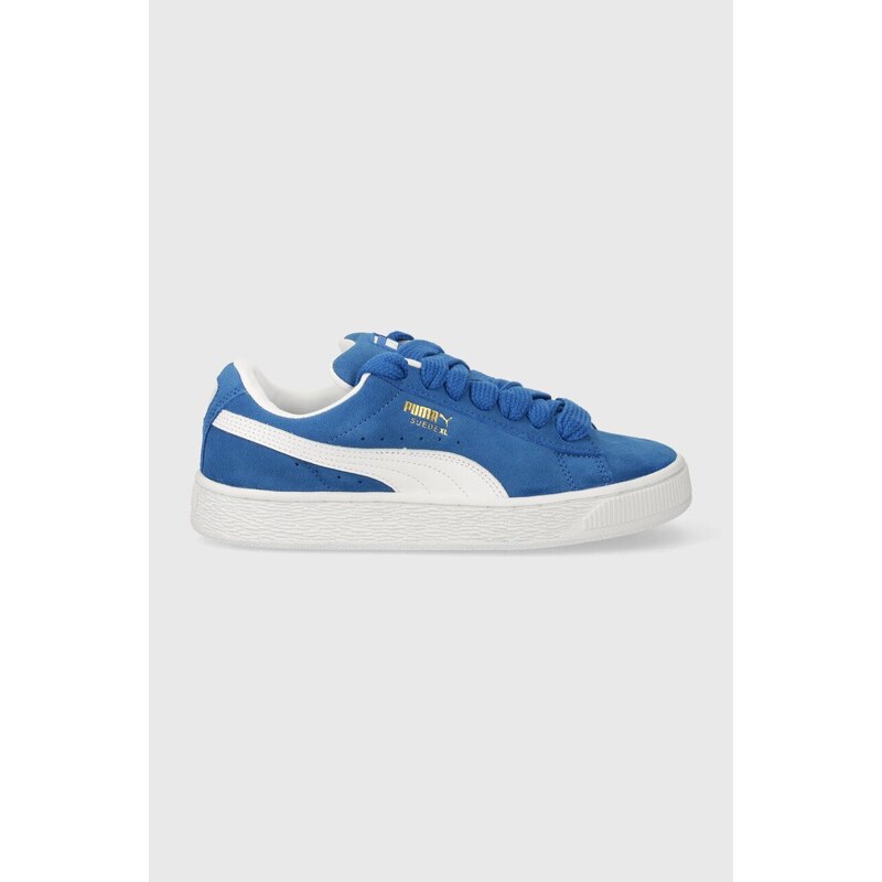 Kožené sneakers boty Puma Suede XL tmavomodrá barva, 395205