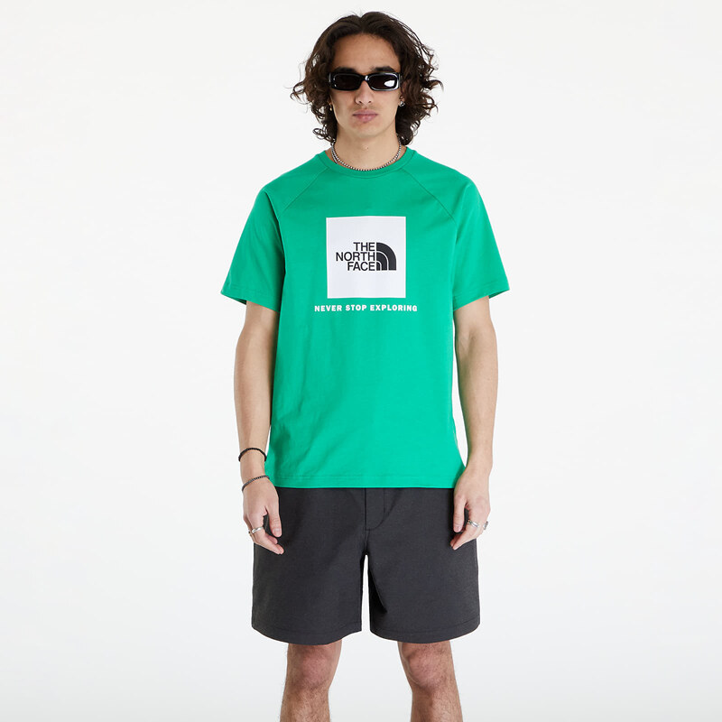 Pánské tričko The North Face S/S Raglan Redbox Tee Optic Emerald