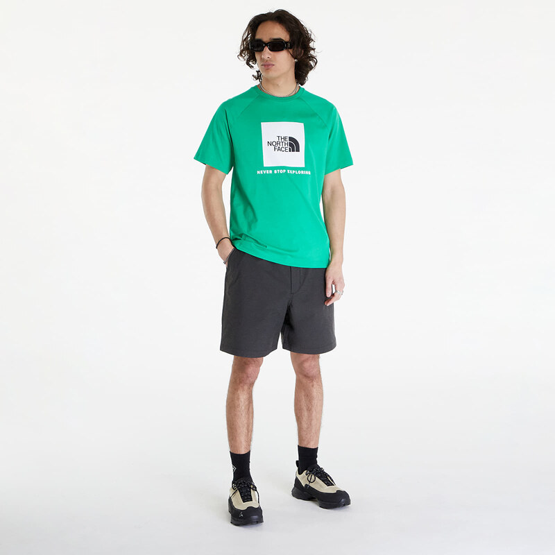 Pánské tričko The North Face S/S Raglan Redbox Tee Optic Emerald