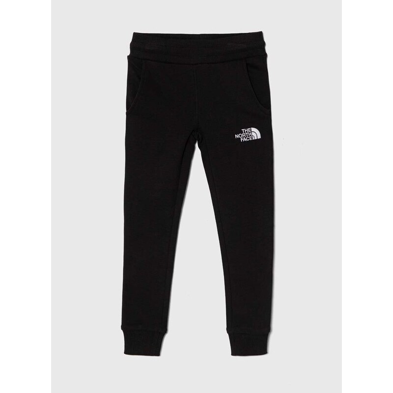 Dětské bavlněné tepláky The North Face DREW PEAK LIGHT JOGGERS černá barva