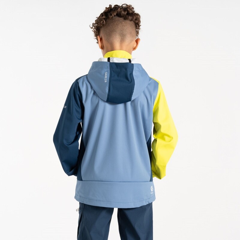 Dětská softshellová bunda Dare2b CHEER modrá/žlutá