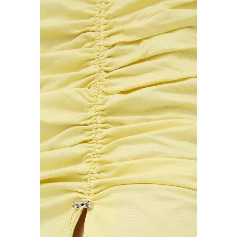 Džínové šaty Karl Lagerfeld žlutá barva, mini