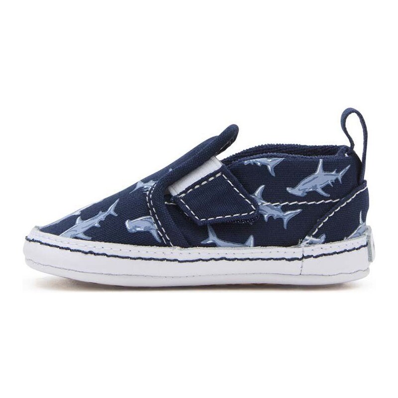 Dětské boty Vans Slip-On V Crib zelená barva