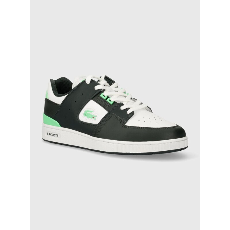 Sneakers boty Lacoste Court Cage Leather zelená barva, 47SMA0050