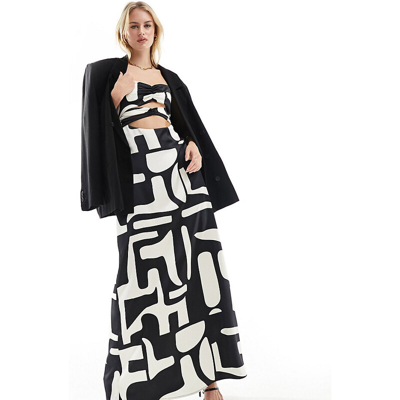 4th & Reckless Tall exclusive satin cami cut out detail maxi dress in 91055044