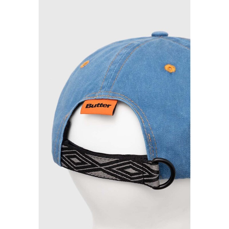 Bavlněná baseballová čepice Butter Goods Rounded Logo 6 Panel Cap s aplikací, BGQ1247002