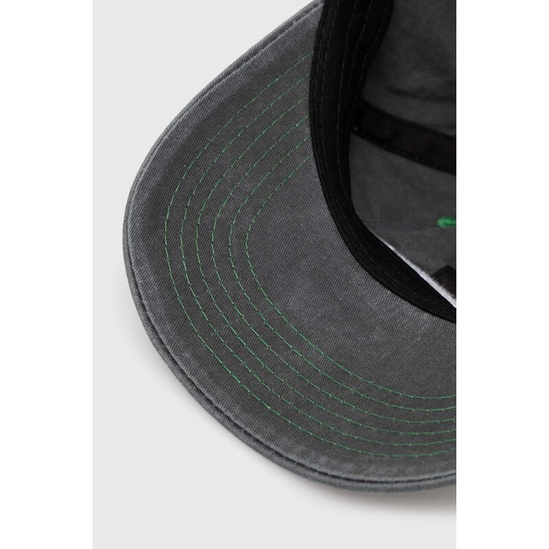 Bavlněná baseballová čepice Butter Goods Rounded Logo 6 Panel Cap zelená barva, s aplikací, BGQ1247004