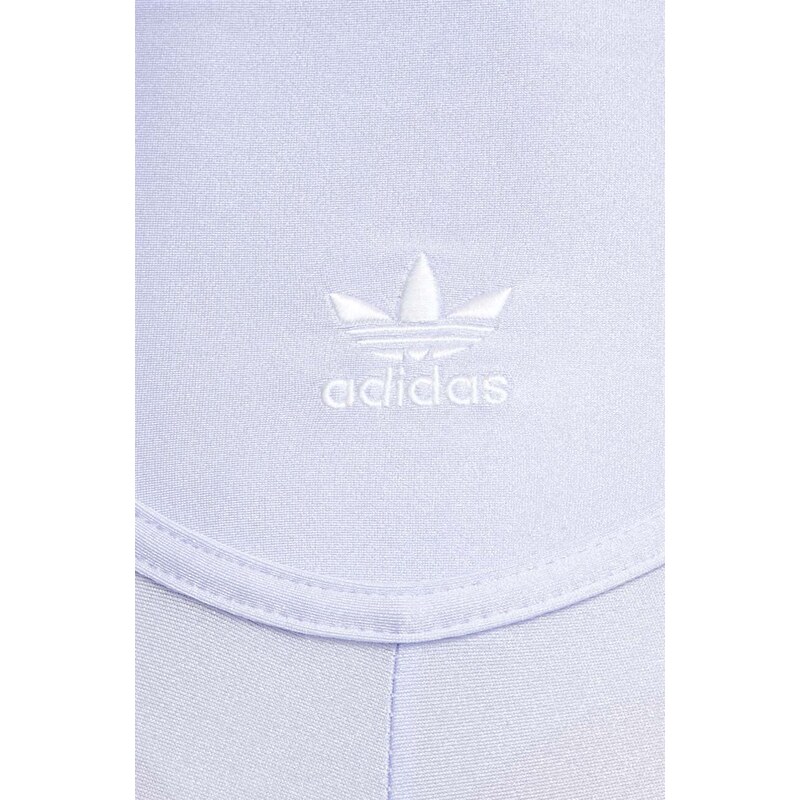 Legíny adidas Originals dámské, fialová barva, s aplikací, IP0654