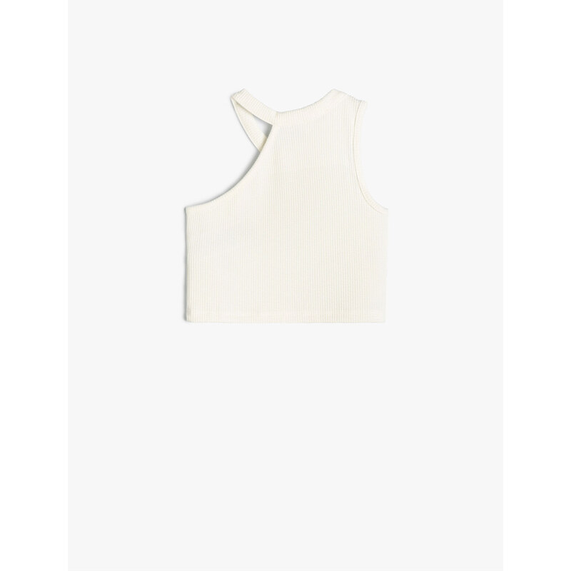 Koton Crop Undershirt One-Shoulder Round Neck Ribbed