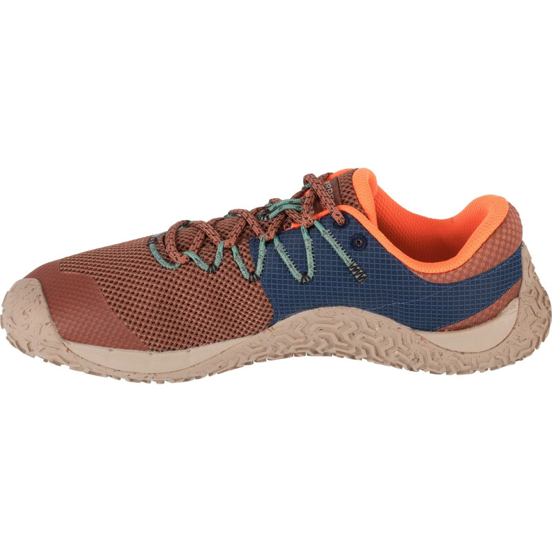 HNĚDO-MODRÉ BĚŽECKÉ BAREFOOT BOTY MERRELL TRAIL GLOVE 7 Hnědá