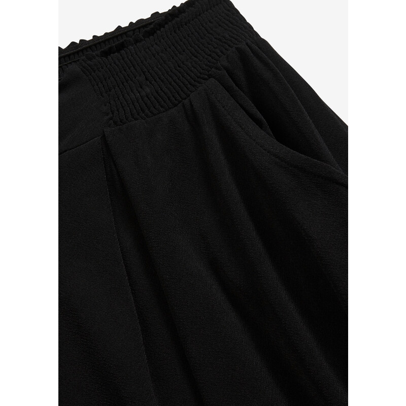 bonprix Kalhoty bez zapínání Černá