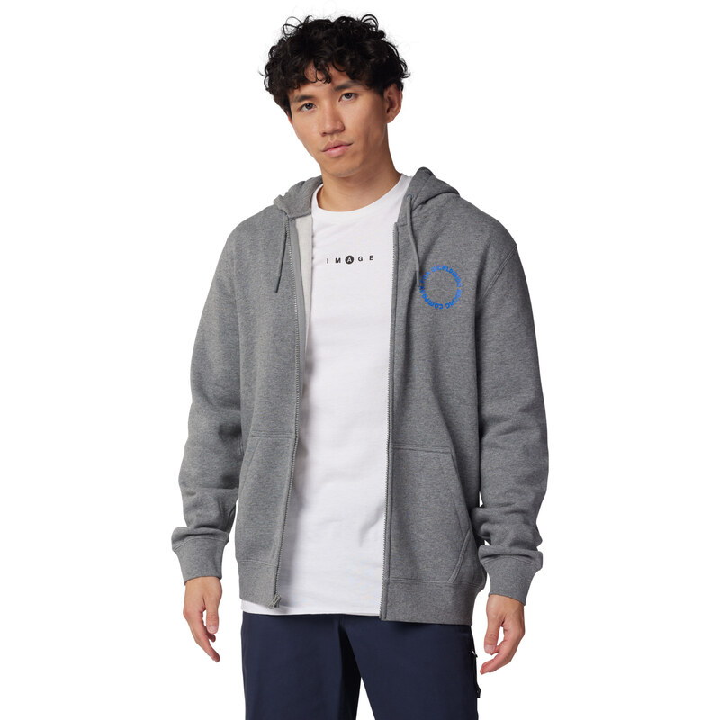 Mikina Fox Next Level Fleece Zip Heather Graphite L