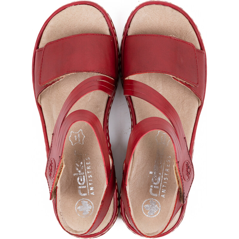 Dámské červené sandály Rieker 65964-35