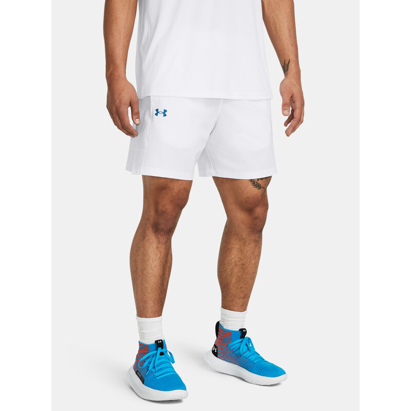 Under Armour Kraťasy UA Baseline Woven Short-WHT - Pánské