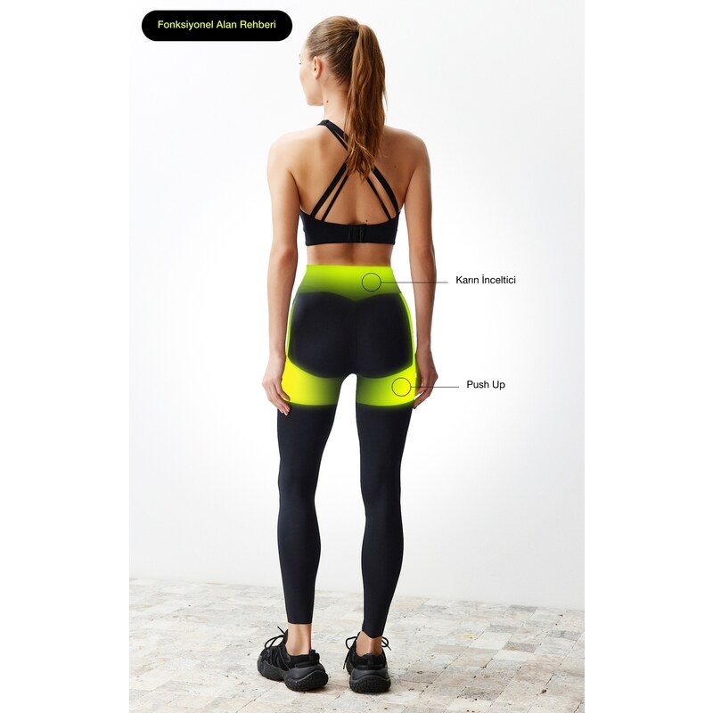 Trendyol Premium Black 2nd Layer with Extra Tummy Tuck Push Up Full Length Knitted Sports Leggings