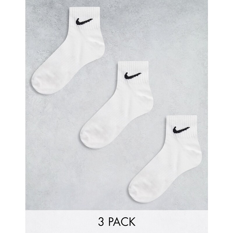 Nike Training Everyday Lightweight 3 pack ankle socks in white