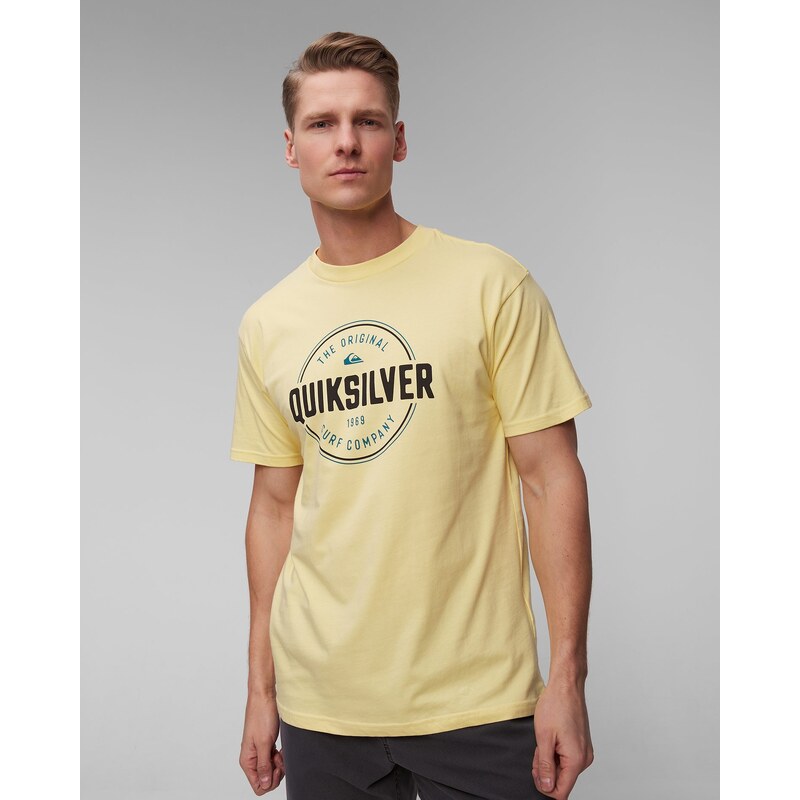 Pánské žluté tričko Quiksilver Circle Up SS