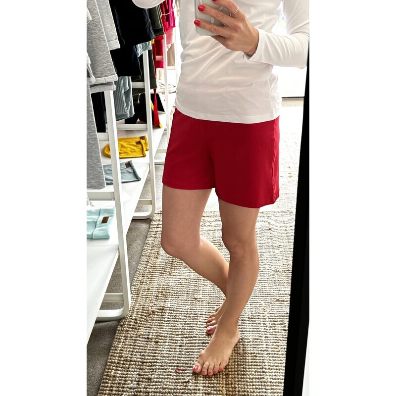 MALLER Pyžamové šortky BASIC červené - L