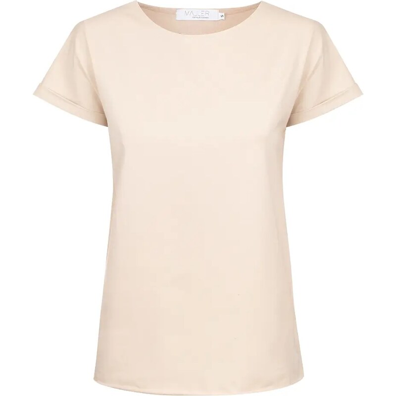 MALLER Dámské tričko BASIC ROLL beige - L