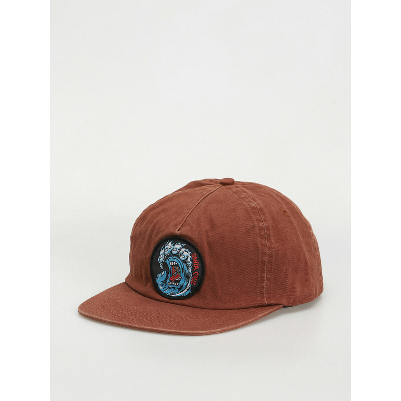 Santa Cruz Screaming Wave Snapback (brown overdye)hnědá