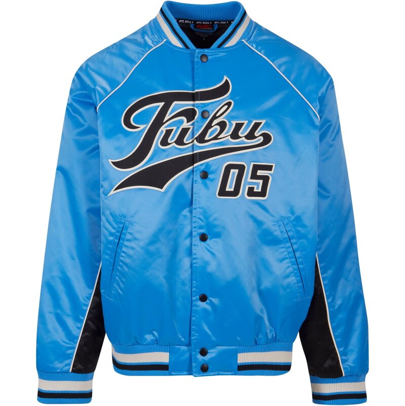 FUBU Přechodná bunda Varsity královská modrá / černá / bílá