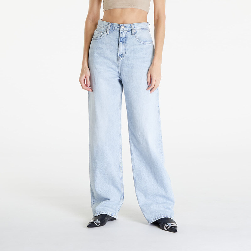 Dámské džíny Calvin Klein Jeans High Rise Relaxed Coated Jeans Denim Light