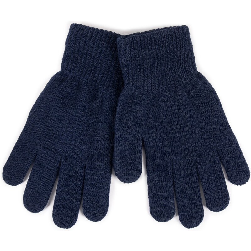 Yoclub Kids's Children's Basic Gloves RED-MAG4U-0050-002 Navy Blue