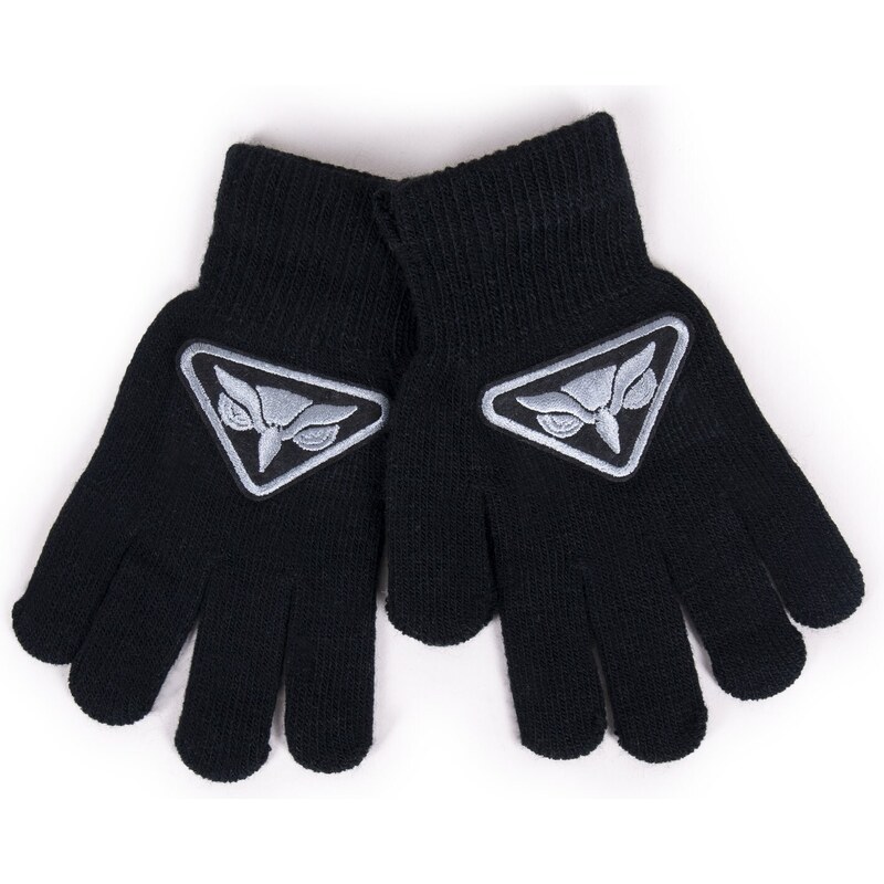 Yoclub Kids's Boys' Five-Finger Gloves RED-0233C-AA5B-001