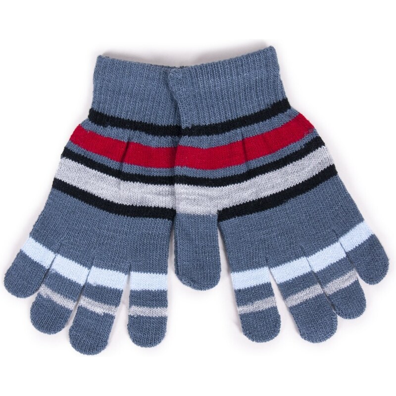 Yoclub Kids's Boys' Five-Finger Gloves RED-0118C-AA50-006