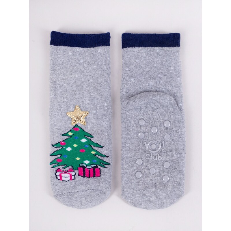 Yoclub Kids's Children's Christmas Terry 3Pack Socks SKF-X001U-AA0D-0001