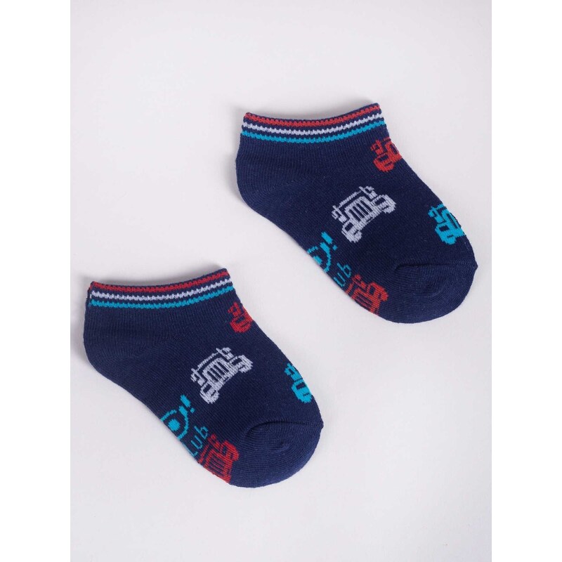 Yoclub Kids's Boys' Ankle Cotton Socks Patterns Colours 6-Pack SKS-0008C-AA00-003
