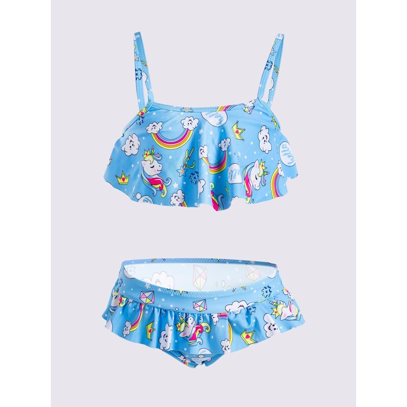 Yoclub Kids's Girls' Two-Piece Swimming Costume LKD-0030G-A100