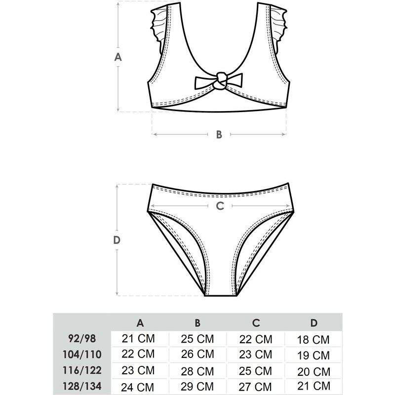 Yoclub Kids's Girls' Two-Piece Swimming Costume LKD-0030G-A100