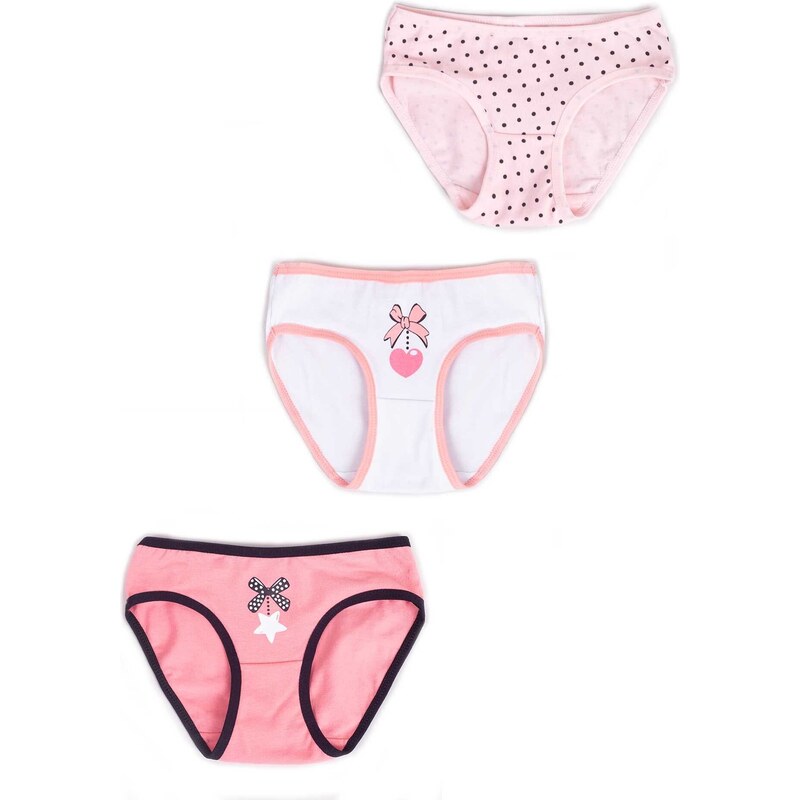 Yoclub Kids's Cotton Girls' Briefs Underwear 3-Pack BMD-0033G-AA30-001