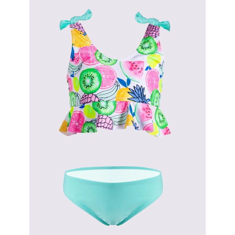 Yoclub Kids's Girls Two-Piece Swimming Costume LKD-0033G-A100