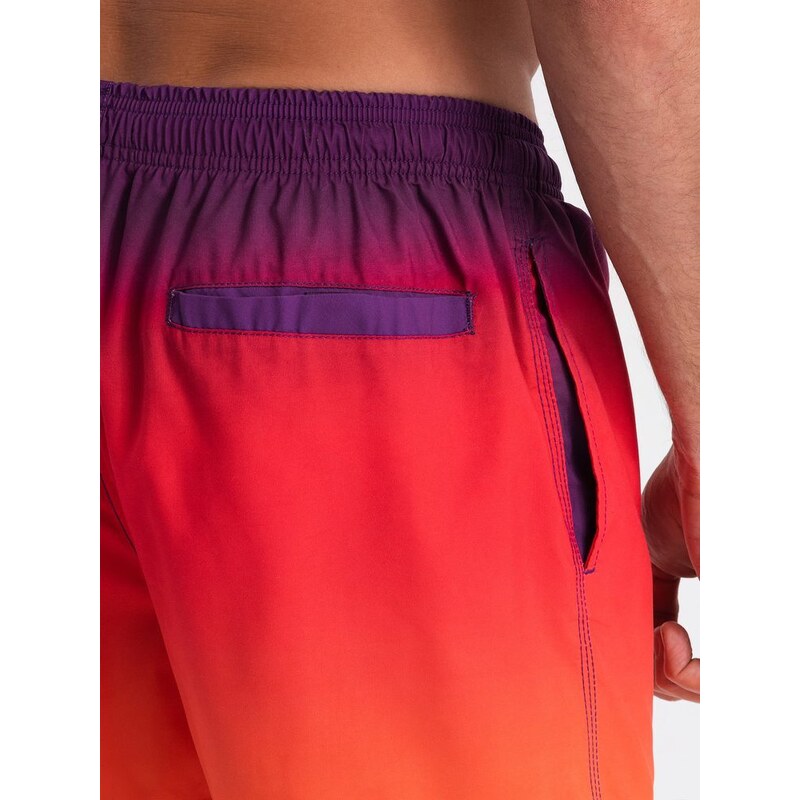 Ombre Clothing Oranžové plavky s ombré motivem V17 SRBS-0125