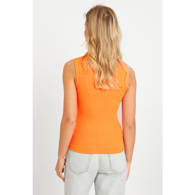 Cool & Sexy Women's Window Blouse Orange