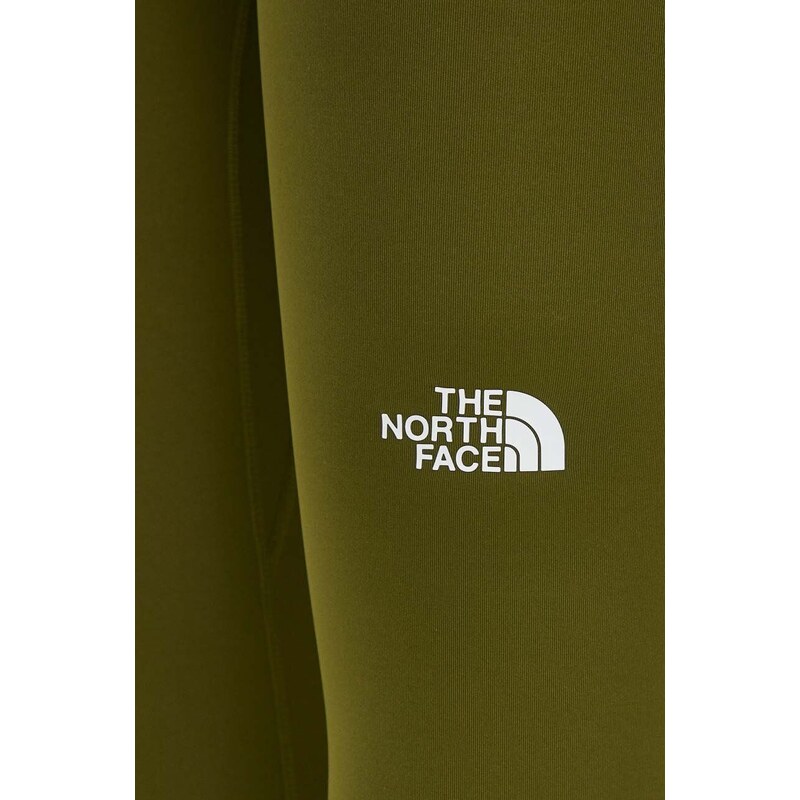 Sportovní legíny The North Face Flex dámské, zelená barva, hladké, NF0A87JQPIB1