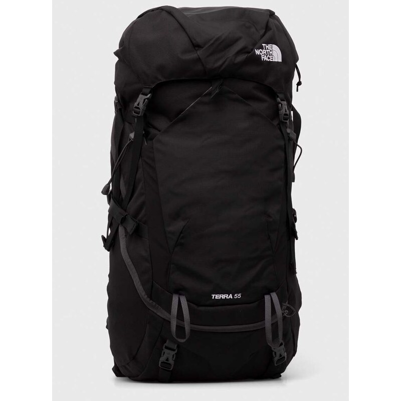 Batoh The North Face Terra 55 pánský, černá barva, velký, hladký, NF0A87BZKT01