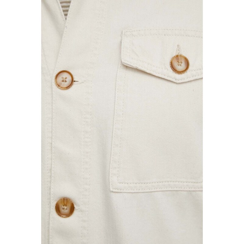 Džínová košile Pepe Jeans Bingham pánská, béžová barva, regular, s klasickým límcem