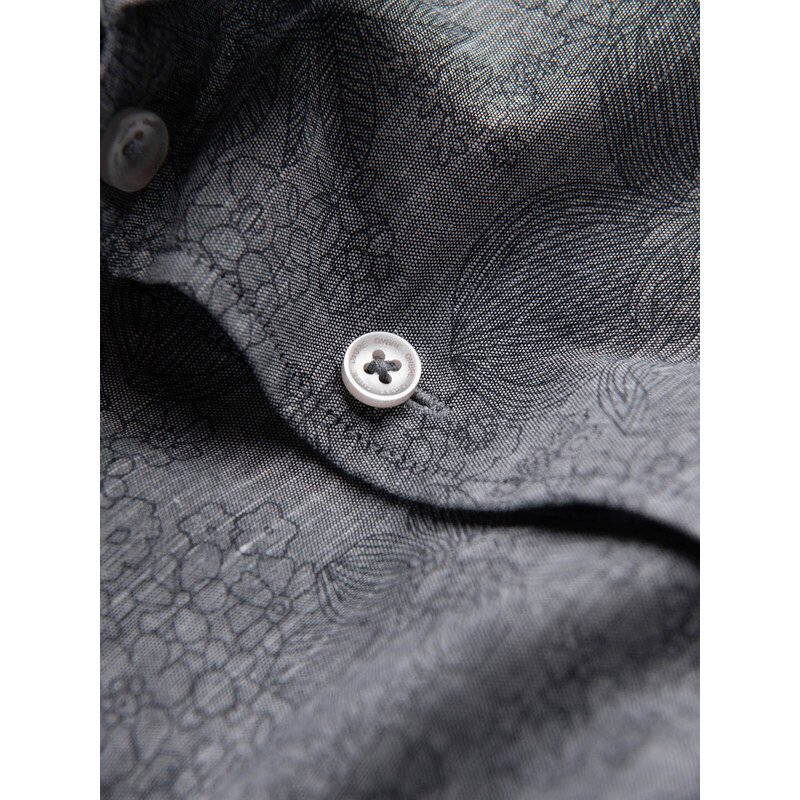 Ombre Clothing Klasická pánská flanelová bavlněná kostkovaná košile - šedá V3 OM-SHCS-0157