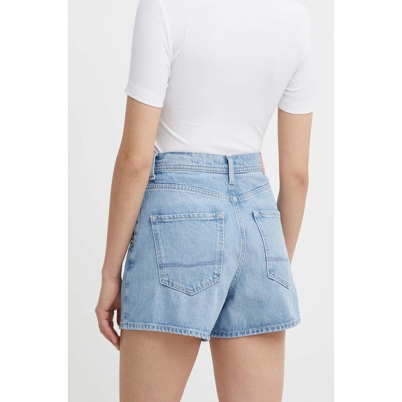 Džínová kalhotová sukně Pepe Jeans high waist