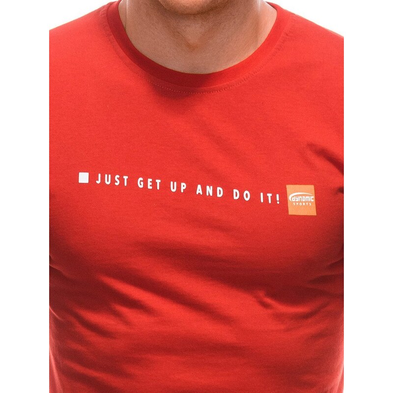 Inny Originální červené tričko s nápisem S1920