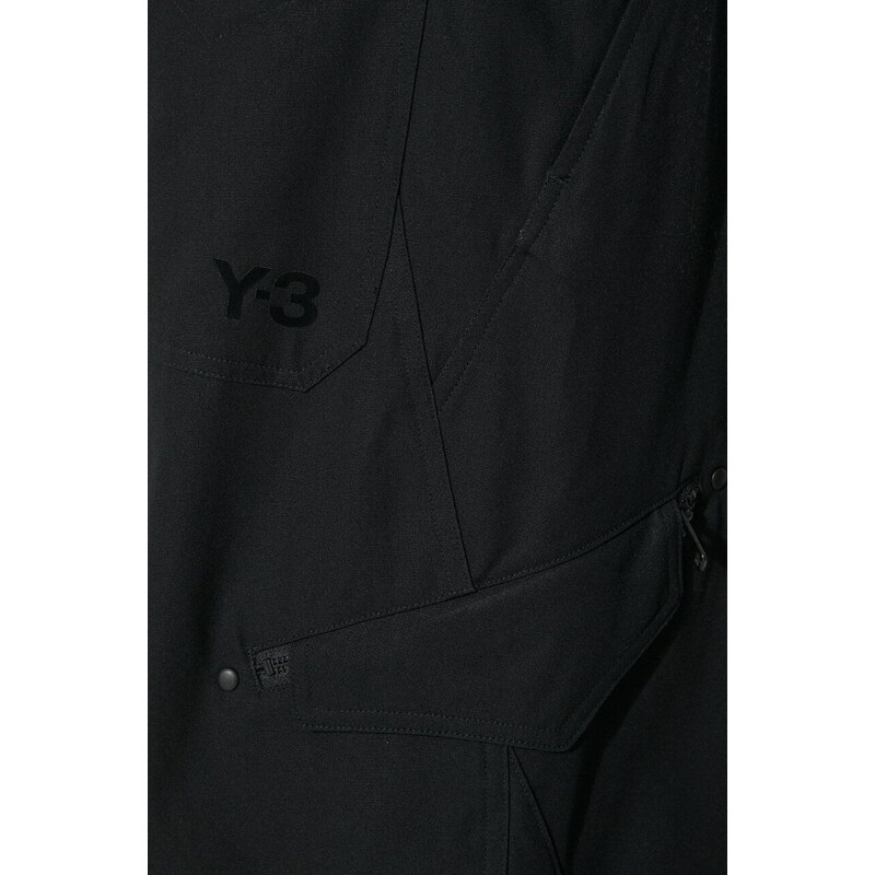 Bavlněné kalhoty Y-3 Workwear Cargo Pants černá barva, ve střihu cargo, IN4345