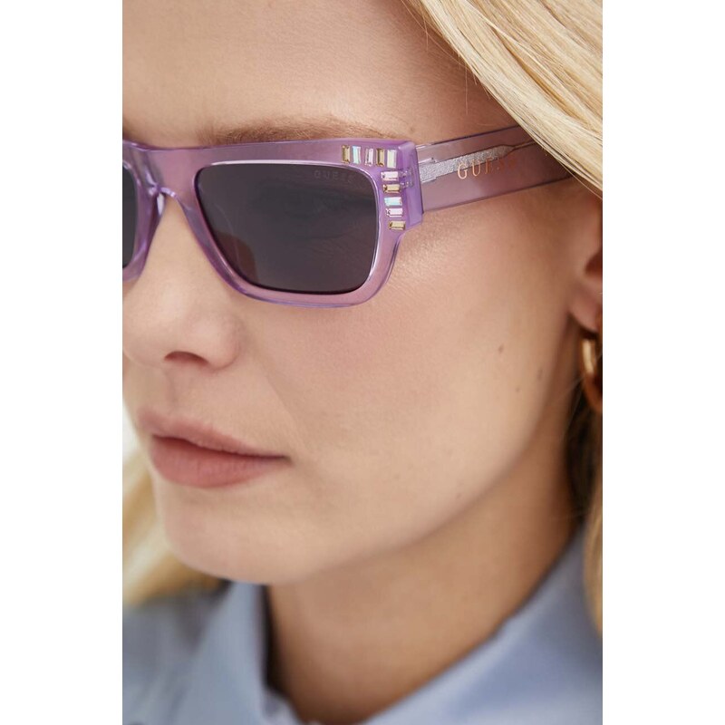 Sluneční brýle Guess dámské, fialová barva, GU7902_5380Y