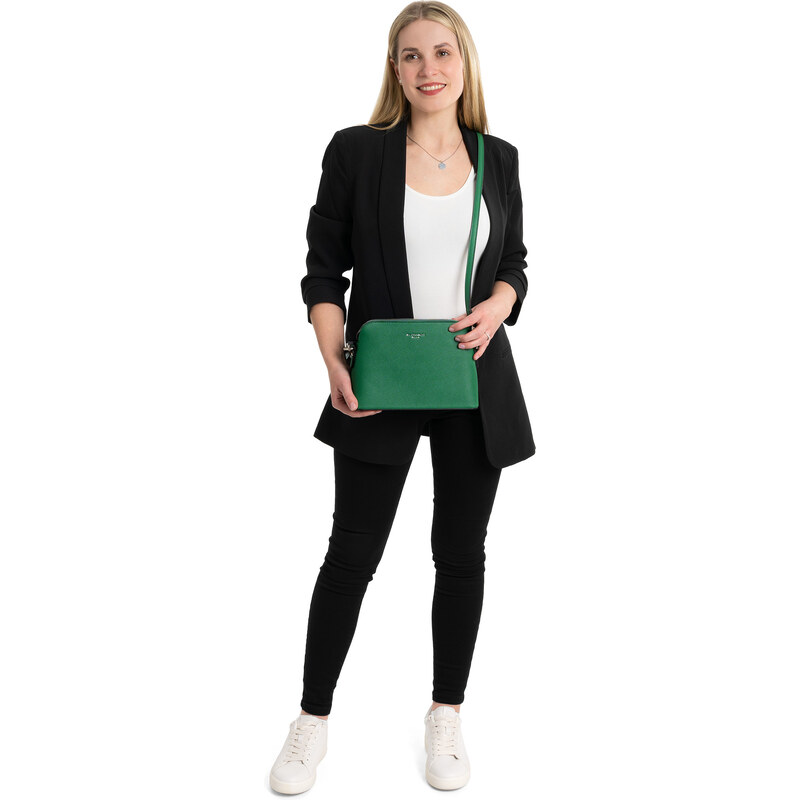 FLORA & CO Dámská crossbody kabelka 3772 vert fonce