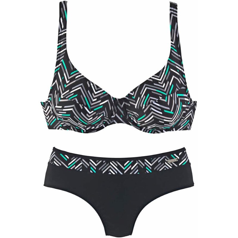 LASCANA Bikiny černá / bílá