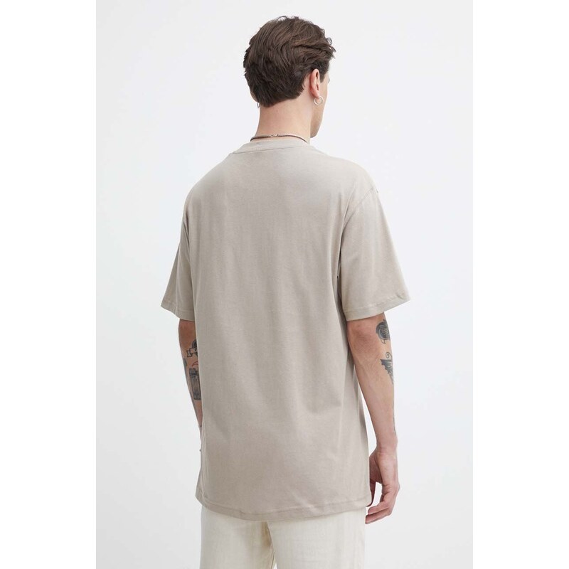 Bavlněné tričko Dickies béžová barva, s aplikací