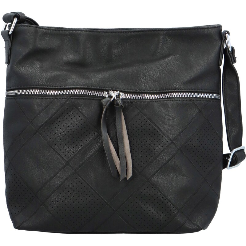 Firenze Trendy dámská koženková crossbody kabelka Felisia, černá
